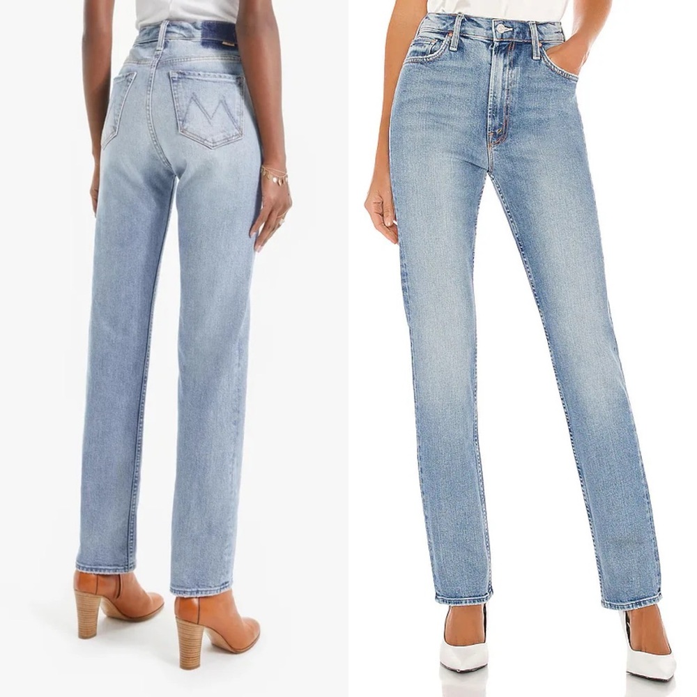 MOTHER Denim High Waisted Rider Skimp Jeans — in Give It Up wash